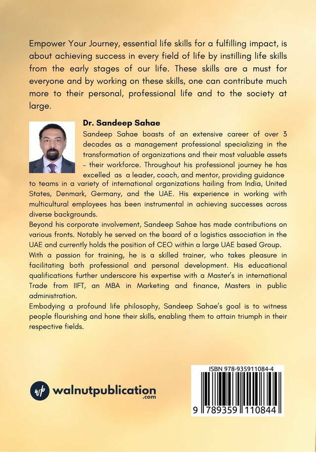 Empower Your Journey: Essential Life Skills for a Fulfilling Impact back cover view