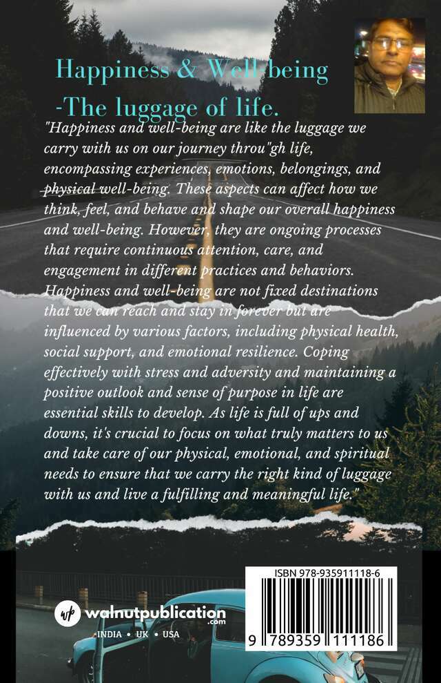 Happiness & Wellbeing: The Luggage of Life back cover view