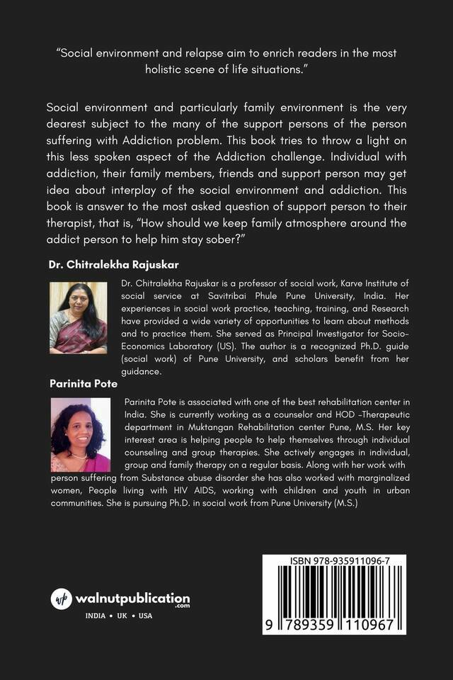 Social Environment and Relapse (2nd Edition) back cover view