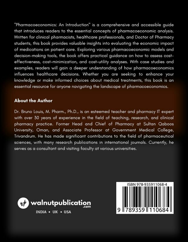 Pharmacoeconomics: An Introduction back cover view