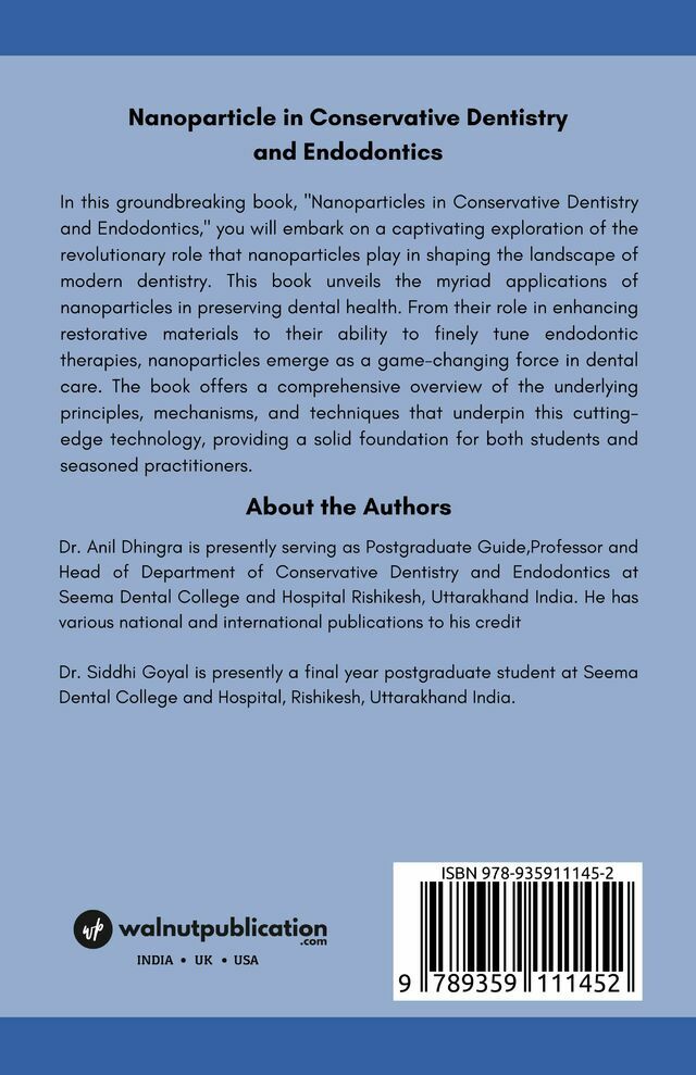 Nanoparticle Technology in Conservative Dentistry and Endodontics back cover view