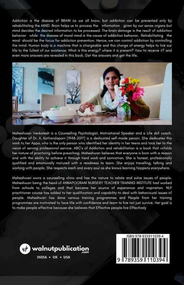 ABC's of Addiction and Rehabilitation back cover view