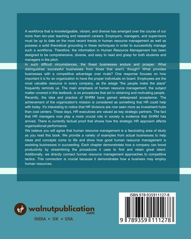Human Resource Management: A Hand Book back cover view
