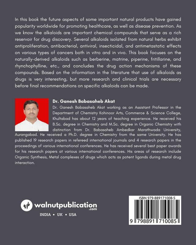 Basic Aspects of Natural Products Its Biological Roles and Future Perspectives back cover view