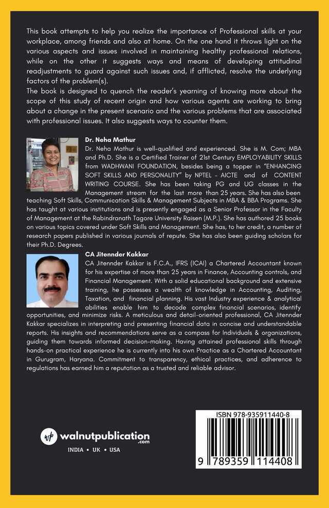 The Art of Success: Master Your Professional Skills back cover view