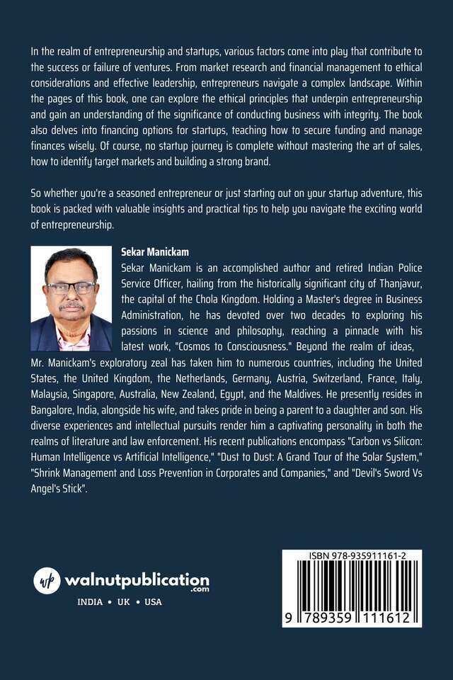 Entrepreneurship and Startups back cover view