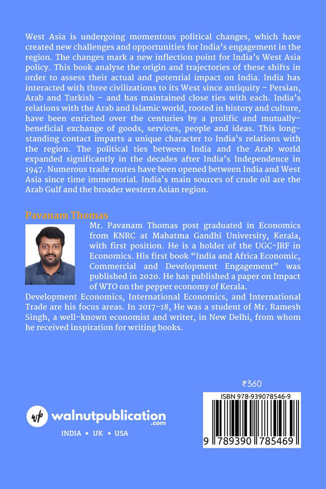 India and West Asia Economic and Commercial Linkage back cover view