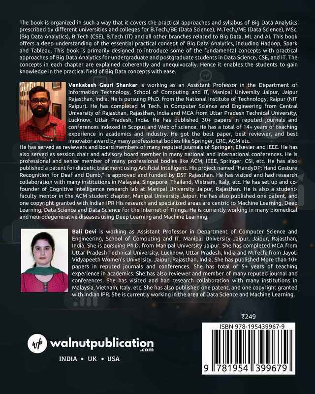 Big Data Analytics - A Practical Approach back cover view