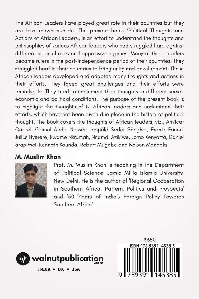 Political Thoughts and Actions of African Leaders back cover view