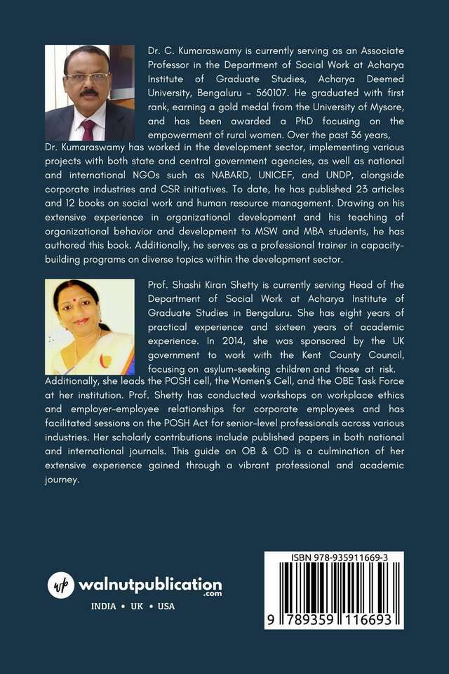 Organizational Behaviour and Organizational Development back cover view