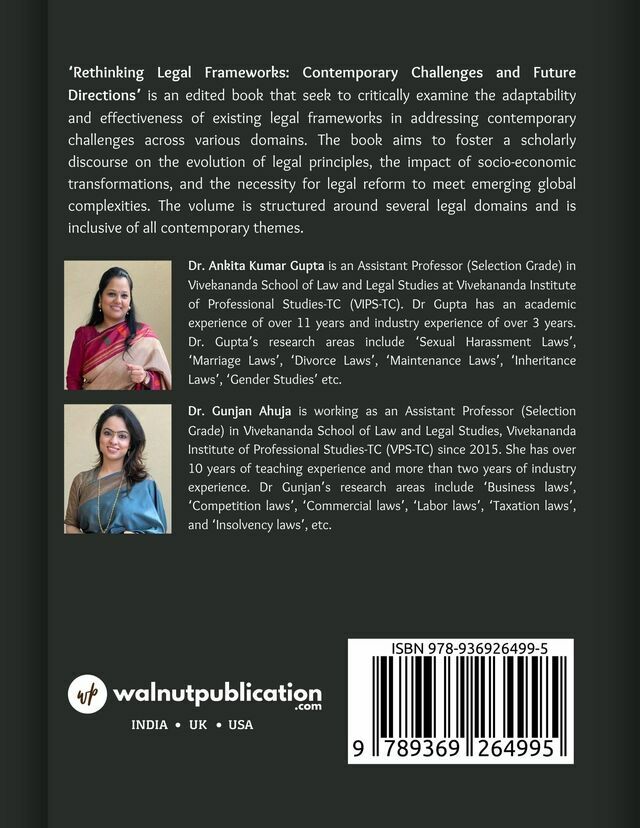 Rethinking Legal Frameworks: Contemporary Challenges and Future Directions back cover view