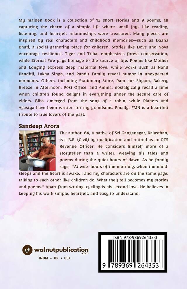 Echoes of Golden Days: Memories in Verse and Prose back cover view