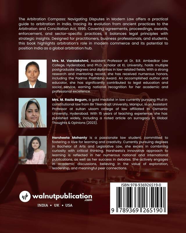 The Arbitration Compass: Navigating Disputes in Modern Law back cover view
