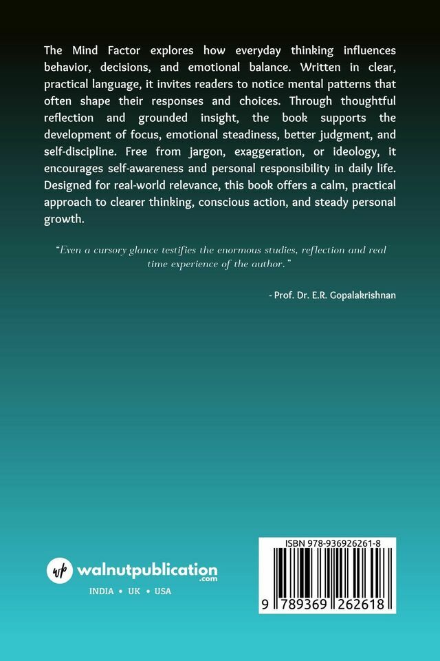 The MIND Factor back cover view