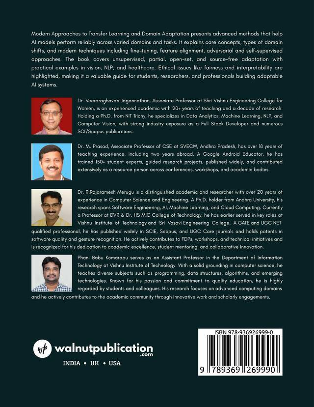 Modern Approaches to Transfer Learning and Domain Adaptation back cover view