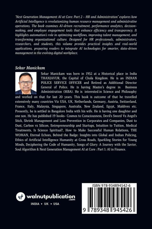 Next Generation Management AI at Core - Part 2: HR and Administration back cover view