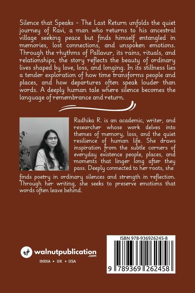 Silence that Speaks - The Last Return back cover view