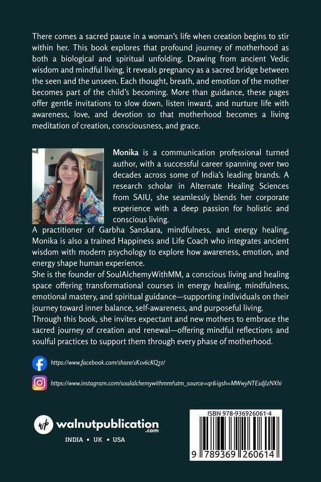 Cradle of Consciousness: The Mindful Journey for Expecting and New Mothers back cover view