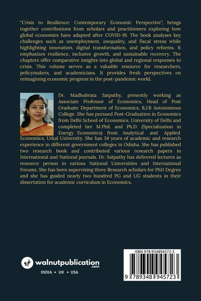 Crisis to Resilience: Contemporary Economic Perspective back cover view