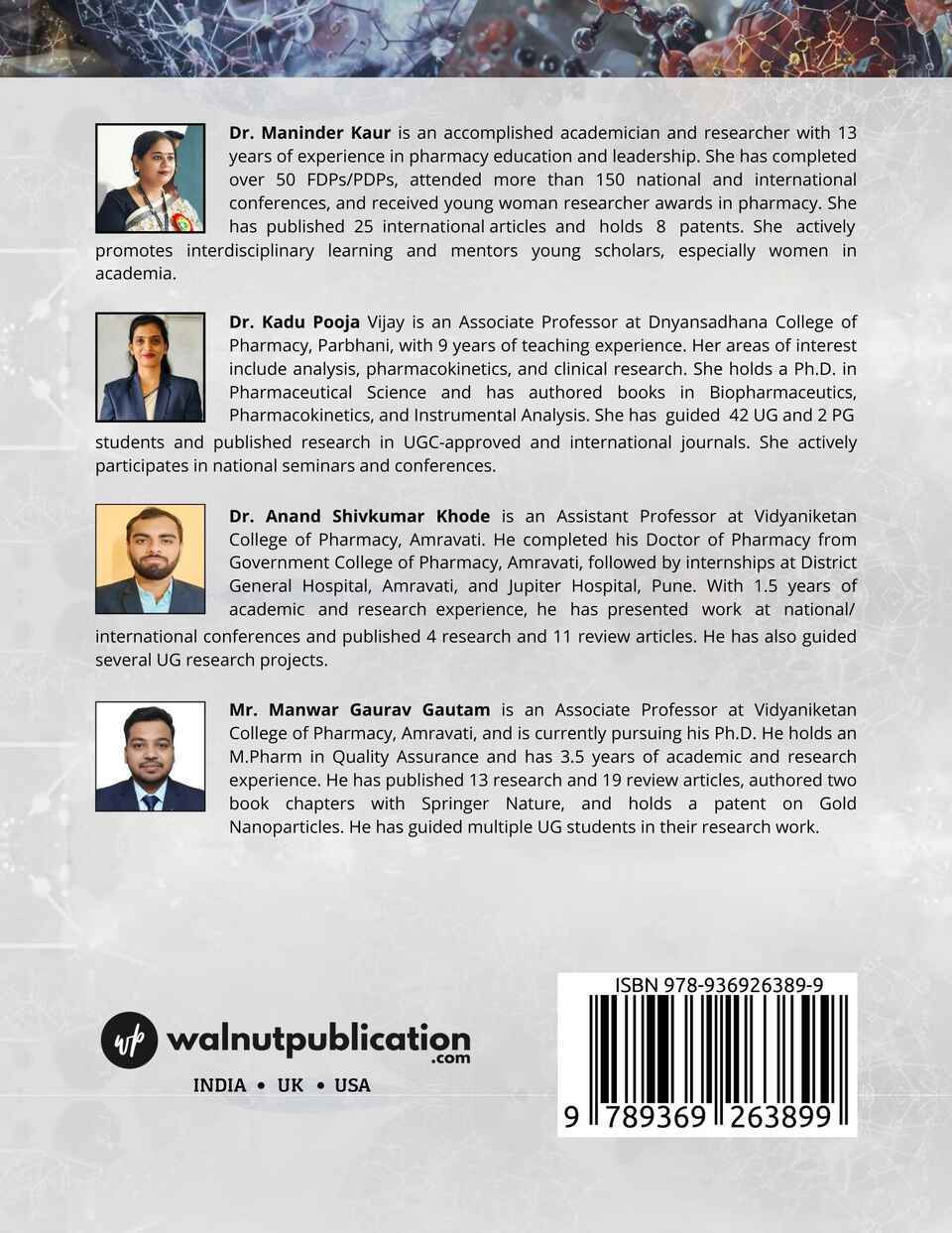 A Textbook of Pharmacology - III back cover view