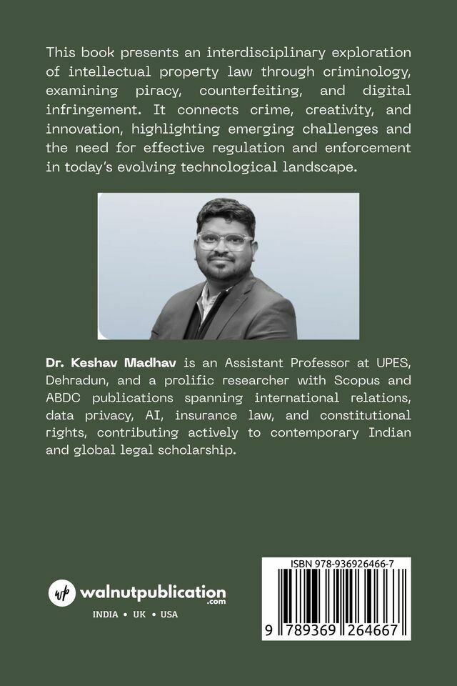When Crime Meets Creation: Exploring Intellectual Property Through Criminology back cover view