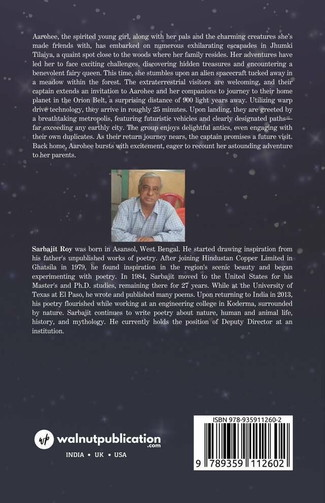 Aarohee and the Aliens back cover view