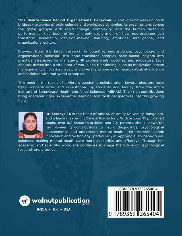 The Neuroscience Behind Organizational Behaviour back cover view