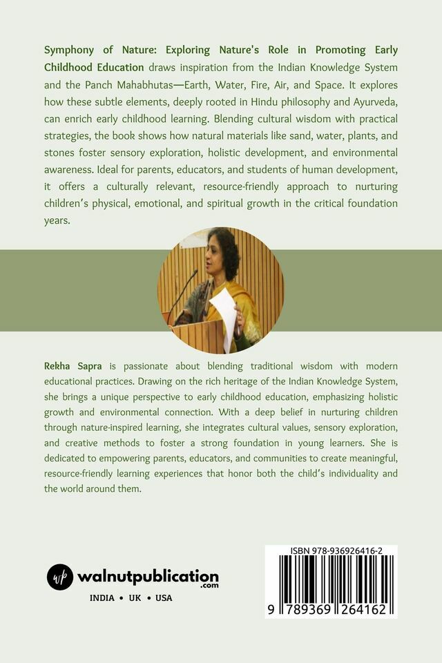 Symphony of Nature: Exploring Nature's Role in Promoting Early Childhood Education back cover view