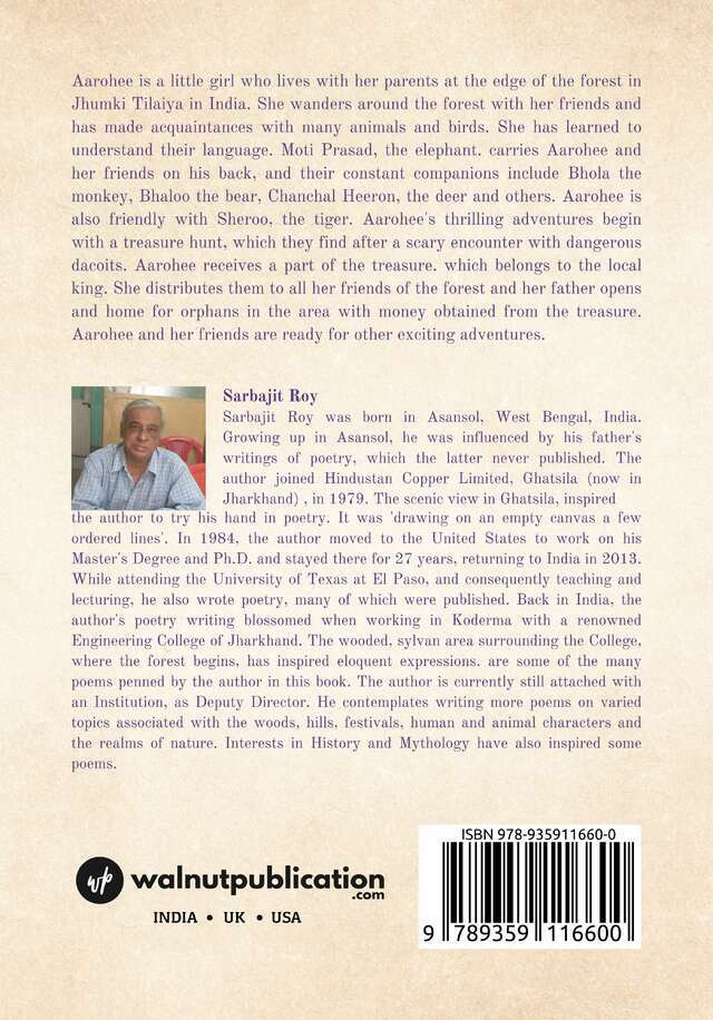 Aarohee and the Hidden Treasure back cover view