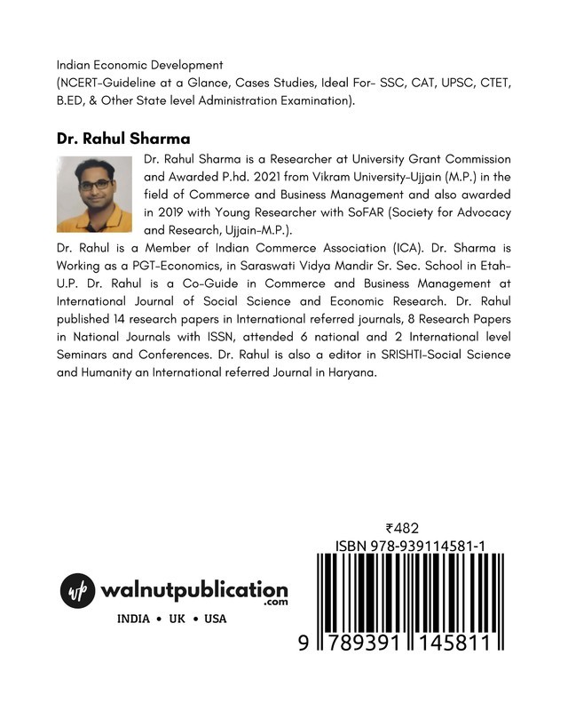 Indian Economic Development back cover view