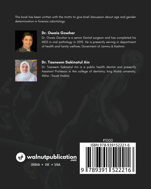 Gender & Age determination in forensic odontology back cover view