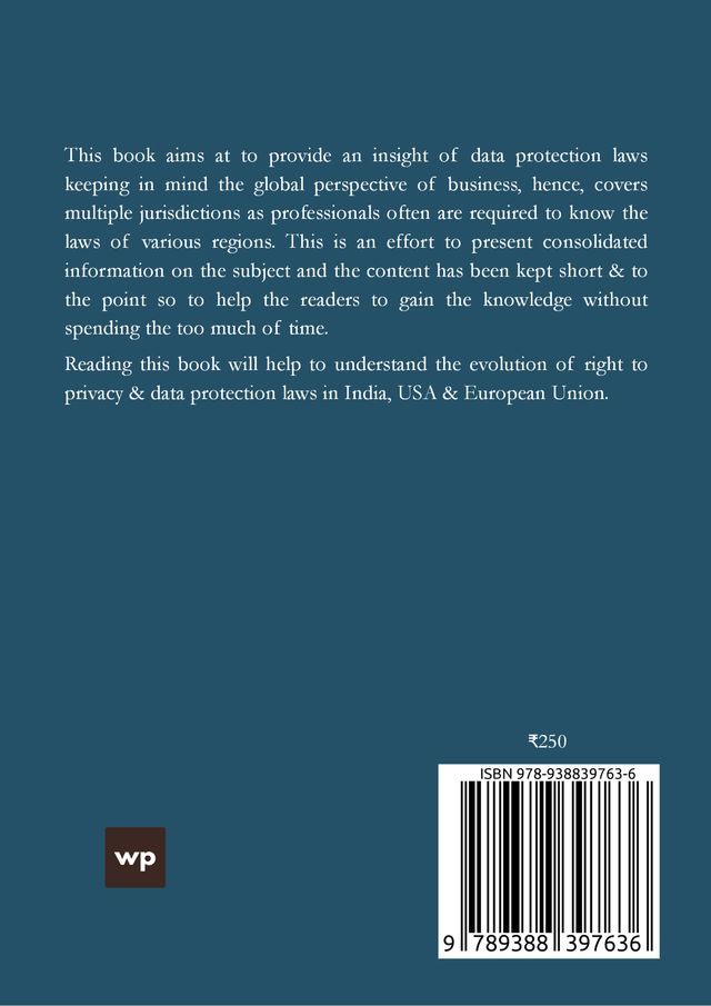 Privacy & Data Protection Laws in India, USA & European Union back cover view