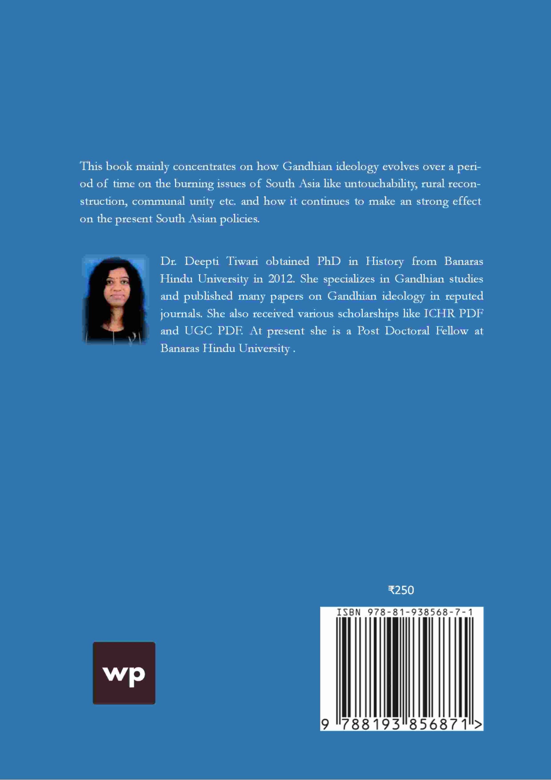 Relevance of Gandhi in South Asia back cover view