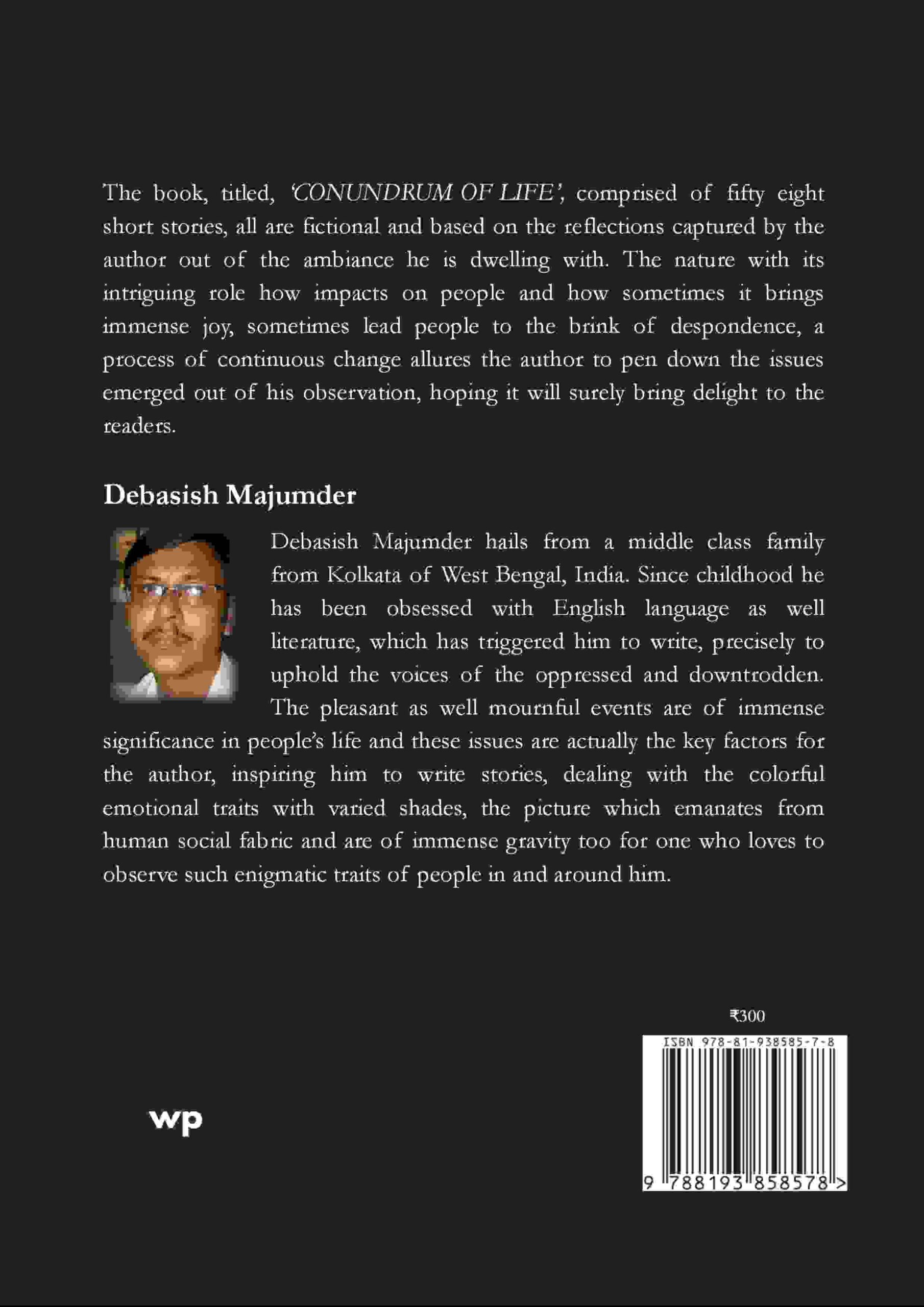 Conundrum of Life back cover view