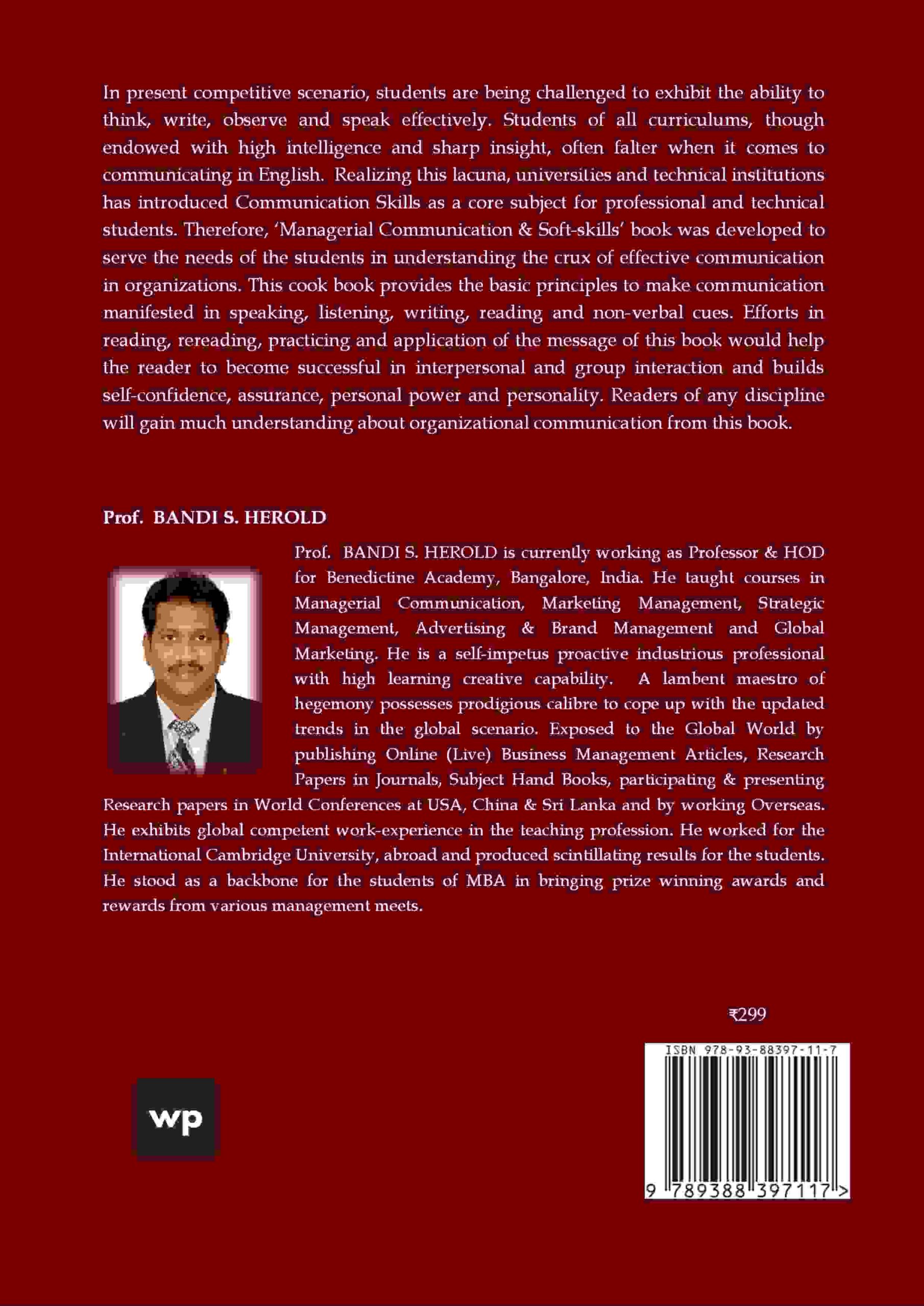 Managerial Communication & Soft-skills back cover view