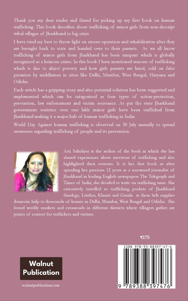 Human Trafficking: We are Born to Live back cover view