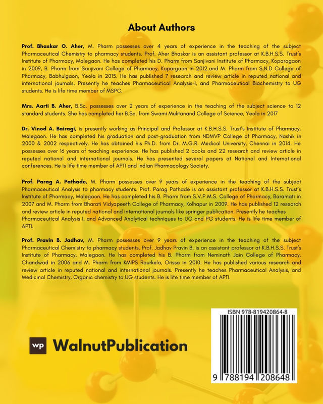 Practical Book of Physical Chemistry back cover view