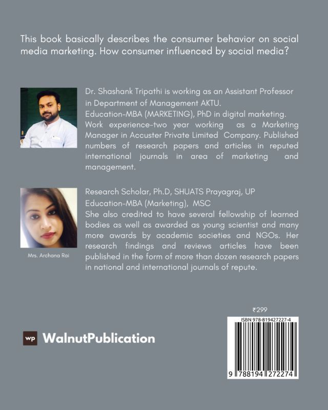 Consumer Behavior on Social Media Marketing back cover view