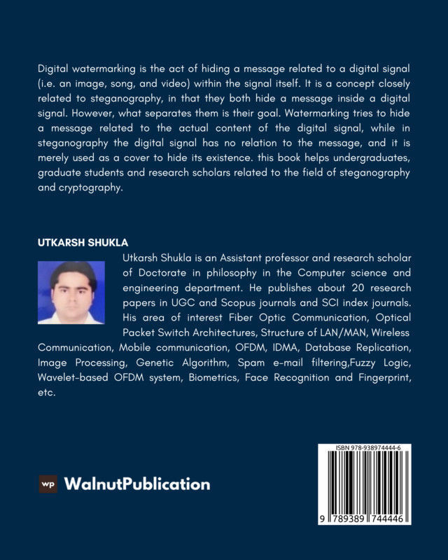An Integrated Approach for Online Secure Information Transfer Using Steganography and Watermarking with Various Performance Measures back cover view
