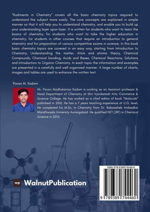 Rudiments in Chemistry back cover view