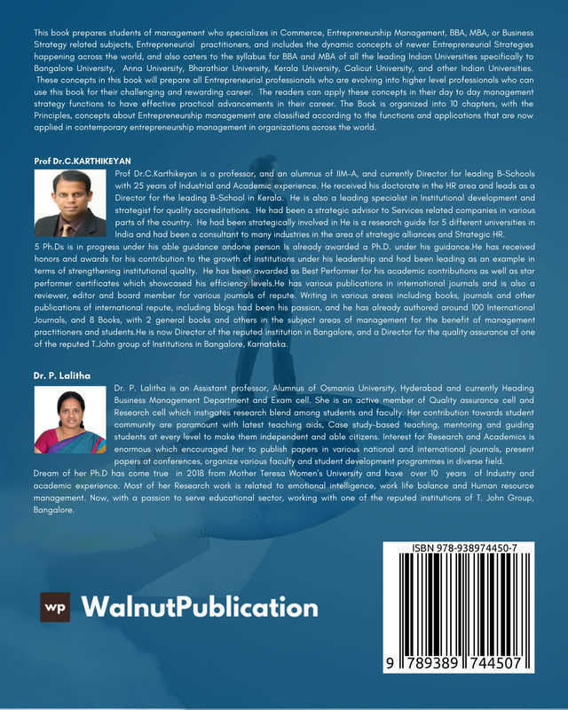 Principles of Entrepreneurship Development back cover view