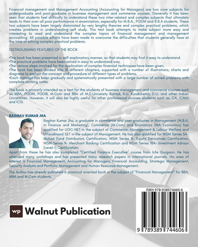 Financial Management & Management Accounting back cover view