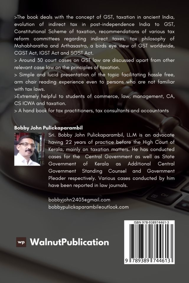 An Introduction to GST Laws back cover view