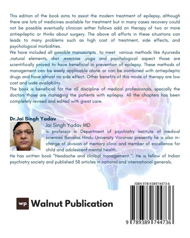 Alternative Management for Epilepsy back cover view