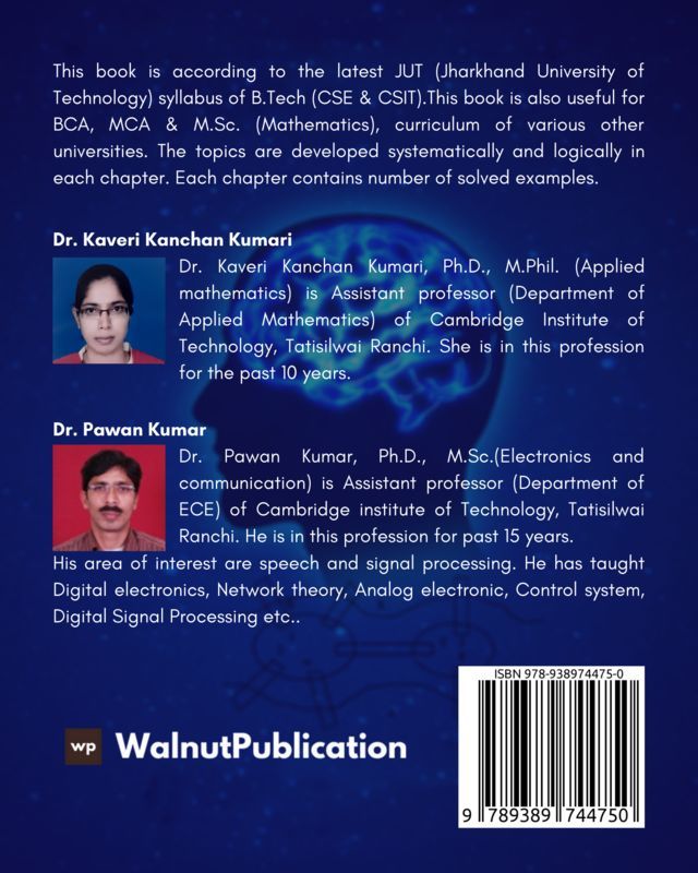 Discrete Mathematics and Graph Theory back cover view
