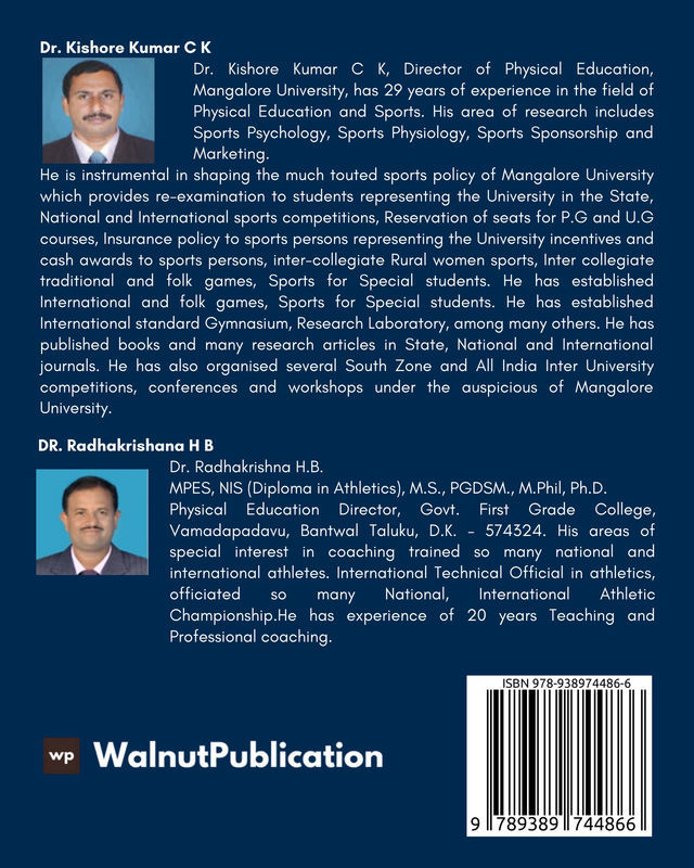 Stress and Burnout Among the Coaches of Different States of South India back cover view