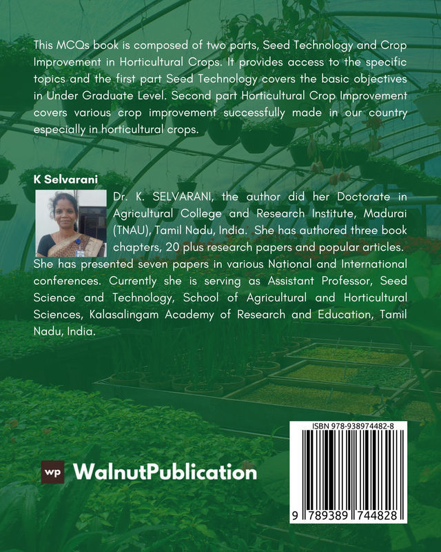 MCQ’s on Seed Technology and Horticultural Crop Improvement back cover view