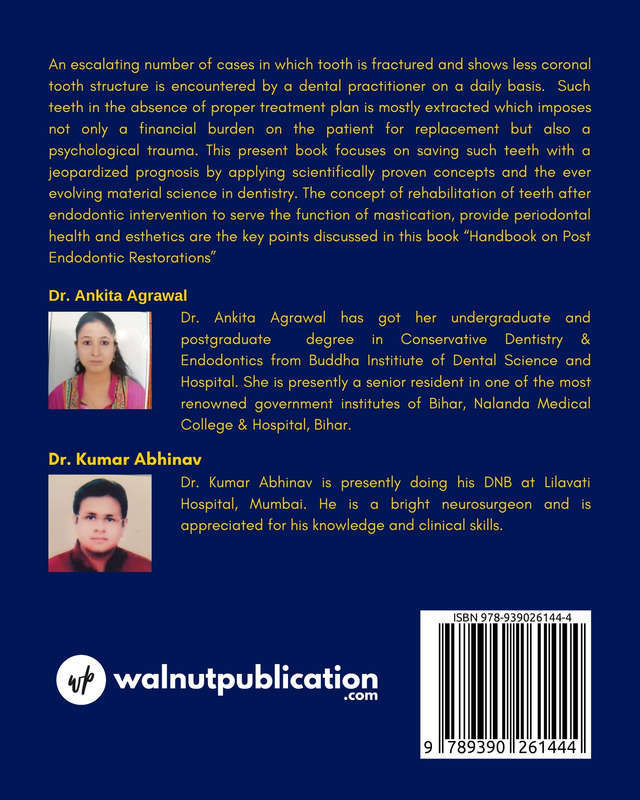 Handbook on Post Endodontic Restoration back cover view