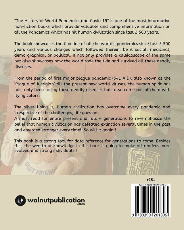 The History Of World Pandemics and COVID-19 back cover view