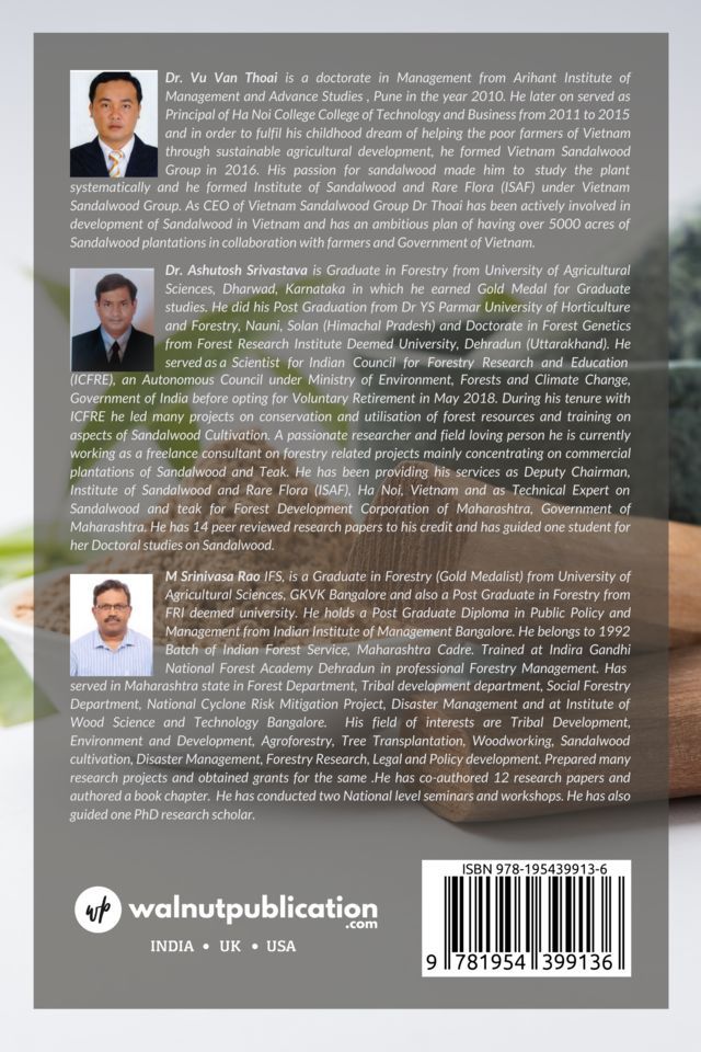Sandalwood Cultivation and Utilisation back cover view